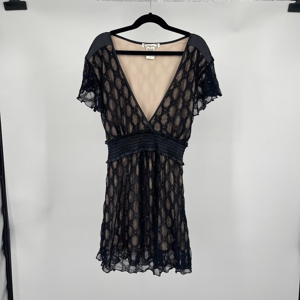 Vintage Y2K Fairy Babydoll Top S Tie Back Gothic Romantic Euro Grunge Glam